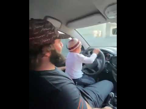 Mini Khabib (HASBULLA) driving car