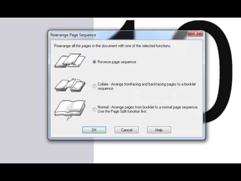 12 Reversing scan/image/page order in PDF and TIFF files in PixEdit Scanning Software.
