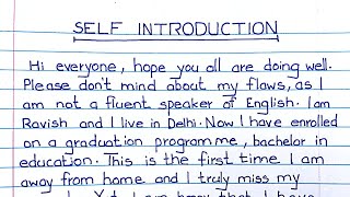 Self-Introduction for College Students | How to Introduce yourself @Writingclaz