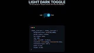 Light Dark Toggle switch Animation #coding #html #webdesign #css #webdevelopment