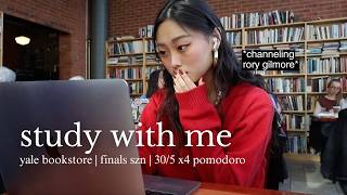 rory gilmore's study routine | 2hr live study w me @yale bookstore, 30/5 pomodoro, cafe asmr + lofi