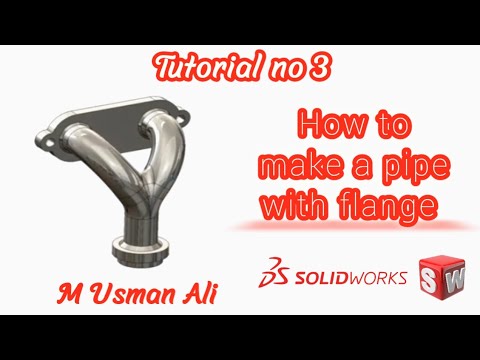How to make a pipe with flange in solidworks
