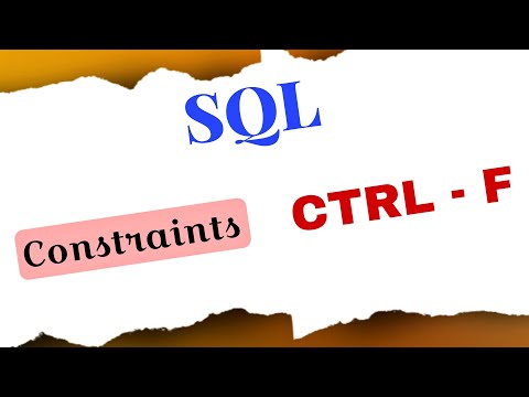 Constraints in SQL ||| SQL Tutorial for Beginners in Tamil || SQL Tutorial for Beginners ||sqlbasic