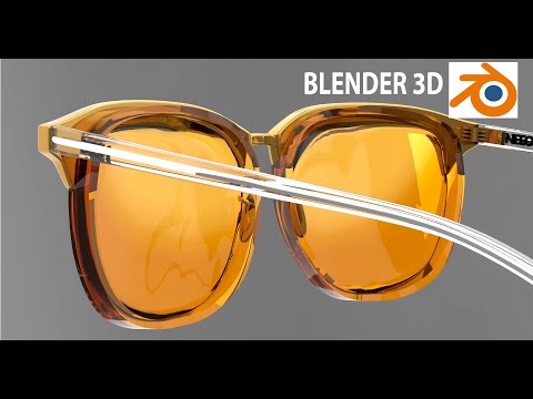 Glasses 3d blender visualisation