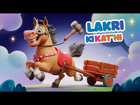 Lakhri Ki Kathi – Fun Animated Rhymes for Kids | Urdu Hindi poem for kids