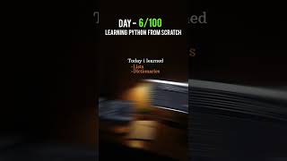 Day - 6/100🎯✔️"Unleashing the Power of Lists and Dictionaries!" #100dayscodechallenge