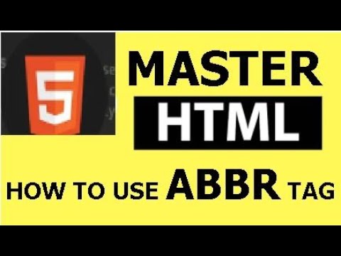 How To Use The  ABBR Tag In HTML
