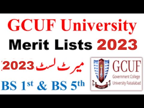 Government College University Faisalabad Merit List 2023 | How to Check Merit List l Shani Educated