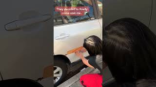 Hiding Car Damage From Parents: Band-Aid Fix!#CarFail #DIYFix #ParentVisit #Humor