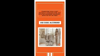 Temu Coupon Code $100 Off On Stainless Steel 360° Rotating Wardrobe Organizer [ALC396668] For Exist
