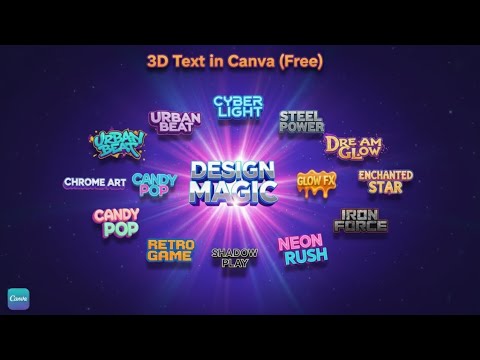 How to add 3D text in canva for FREE.😍🤘 #canva #canvatips #canvatutorial 