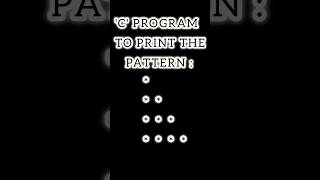 'C' Program to print the pattern of ("*") star | #shorts #coding #programming  #yt #ytshorts #code