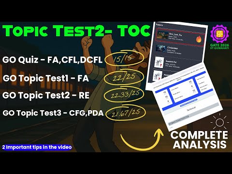 TOC Topic Test 2 Results + 2 most important tips in this video | Complete Analysis | Gate CSE 2026