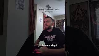 Playing a game with a female protagonist #gaming #femaleprotagonist #nerdlife