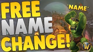 World of Warcraft: How To Change Your Name For Free | Free Name Change | After Patch 7.0.3!