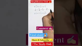 Simplification Trick|| #viral #trending #shortcutmath