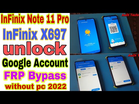 Infinix Note 11 Pro Google Account FRP Unlock without pc || Infinix X697 FRP Bypass easy method 2022