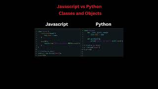 Classes and Objects in Javascript and Python.#javascript#python#coding#programming#shorts
