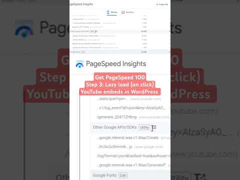 (step 3) PageSpeed 100 by lazy loading YouTube embeds in WordPress #lazyembed #pagespeed #wordpress