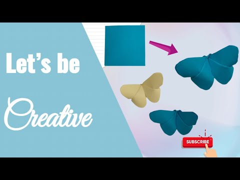Let's Be Creative 5 How to Make a Cute Paper Butterfly  Video