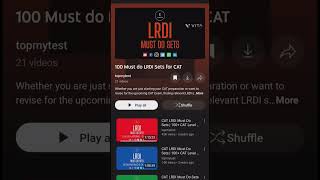 Best lrdi playlist for cat 2024 #catexamprep #mba #mbaprepration #cat #catexampreparation
