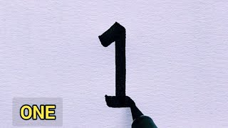 1 One  2 Two  3 Three writing by marker | #handwriting_guide