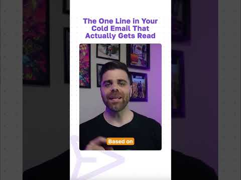 The One Line in Your Cold Email That Actually Gets Read