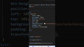 login page using html and css #coding #html #htmlbasics #programming #loginform