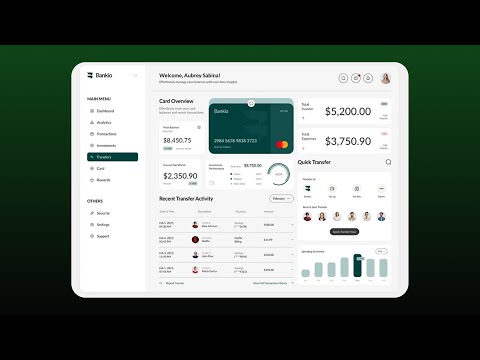 Banking Dashboard Designing in Figma | Fast-Forward Video | #datavisualization #Figma #DataAnalyst