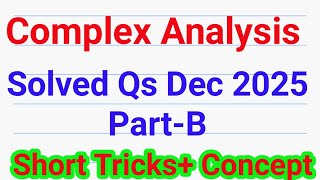 CSIR NET Dec 2025 Solutions #csirnet #mathematics #net #dec2025 #complex #cauchyresidue