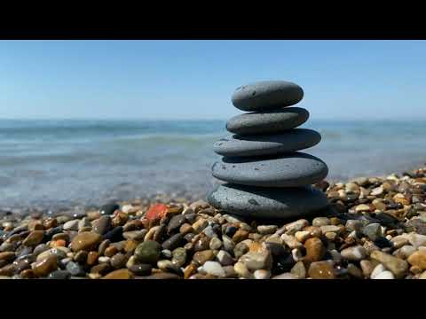 Pebbles balance/relaxing sea waves sound/relaxation for deep sleep.