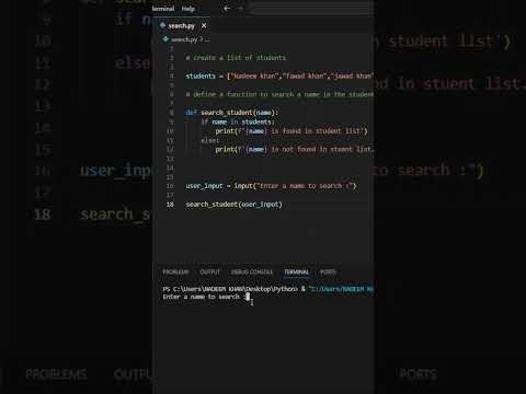 search element in a list - python tutorials