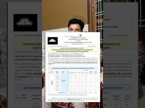 Dsssb delhi high court vacancy 2025 #dsssb #dsssbnotice