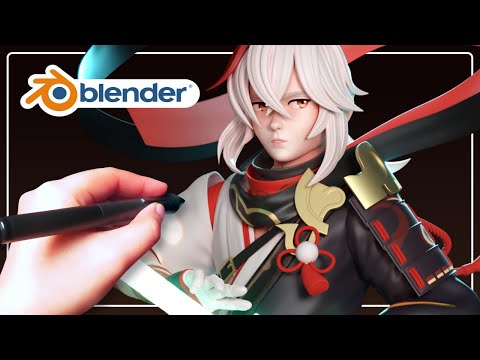 Sculpting Kaedehara Kazuha from Genshin Impact | Blender 3D