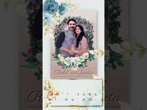 Wedding Invitation Video Card | Motion Graphics | Sourabh Akware