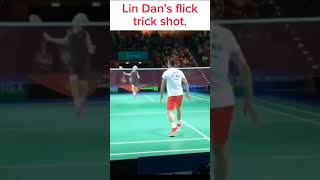 Lin Dan's Amazing hold & Flick trick shot😳#badminton