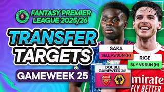 MY FPL GW25 TRANSFER TARGETS! ♻️ Double GW26 Confirmed! 🔴 | Fantasy Premier League Tips 2025/26