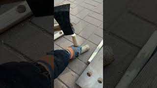 Easy log bench wood working
