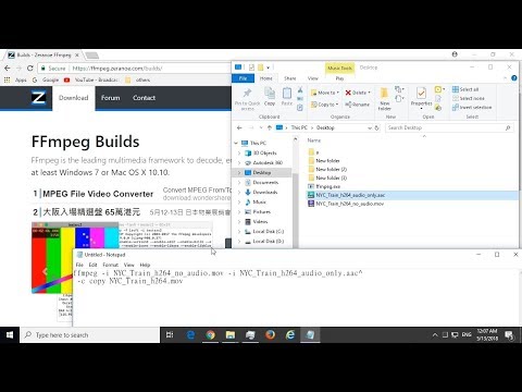[FFmpeg] Combine video and audio without re-encoding using free FFmpeg