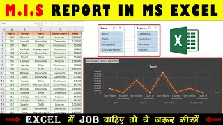How to create mis report in excel | Excel M.I.S Report | Excel me mis report banana sikhe 