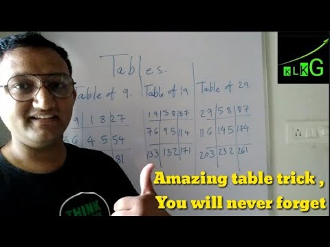 Multiplication Table  Tricks table 9, 19, 29 to 99 😀👌👍