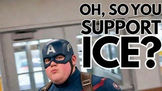 ICE supporter gets PUNCHED in the FACE