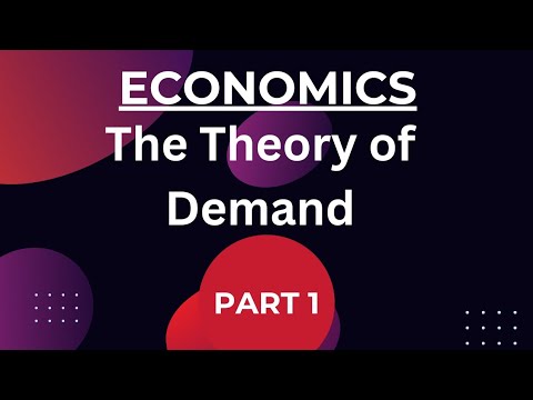 ECONOMICS | The Theory of Demand | Part 1