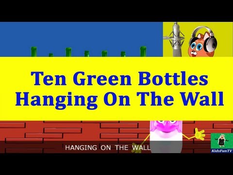 Nursery Rhymes By Kids | Ten Green Bottles - Playground Song | Counting Songs & Lyrics By KidsFun TV
