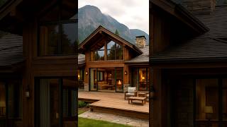 🏡 Dream Wooden Cabin in the Mountains | Modern Rustic House Tour 🌲 #eleganthomes #homedesign #home