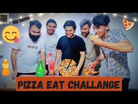 Flip bottle challenge  with Friends😍✌ Pizza eat challenge / Funny challenge By ANAS life huB