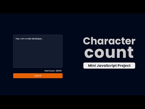 Live Character Counter using HTML, CSS & JAVASCRIPT