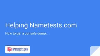 Problems With Playing Nametests.com? See Here How To Debug Nametest! Get Help Here!