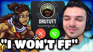 DRUTUTT CALLED THE NEVER FF HOTLINE