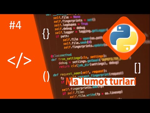 Python Ma'lumot turlari (Data structures) | 1-Bo'lim 4-dars